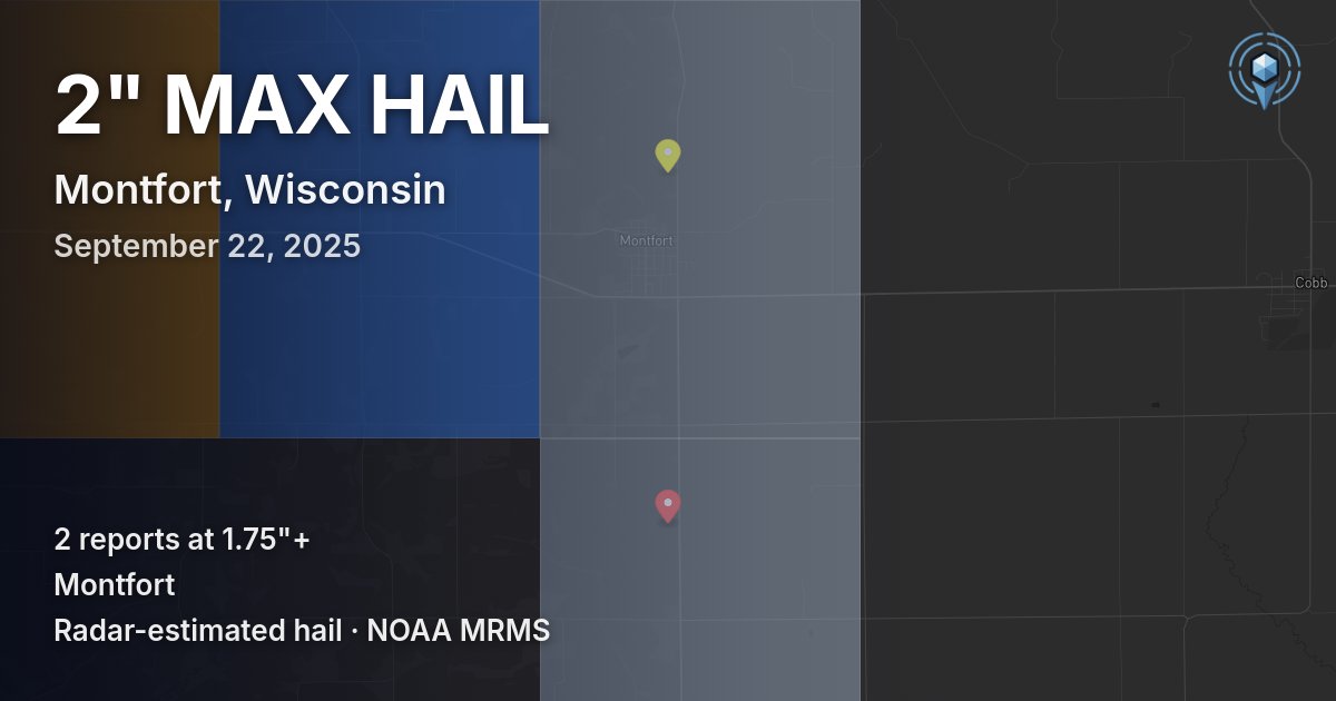 Affected area preview for Montfort, WI