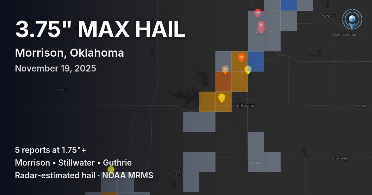 Affected area preview for Morrison, OK