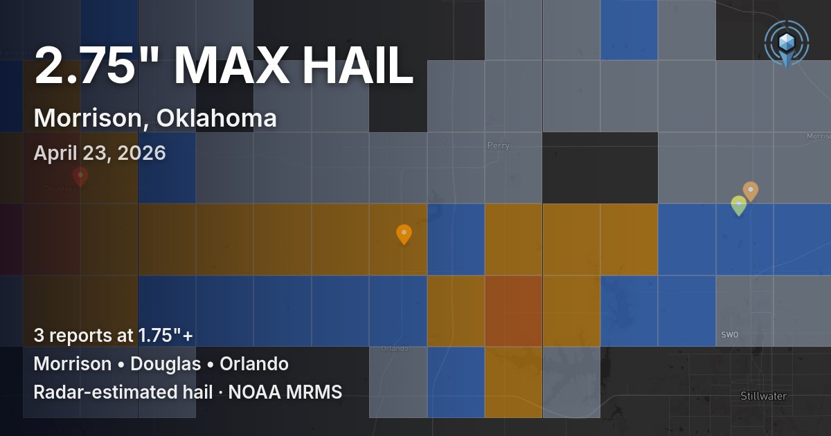 Affected area preview for Morrison, OK