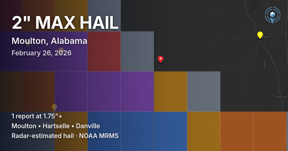 Affected area preview for Moulton, AL
