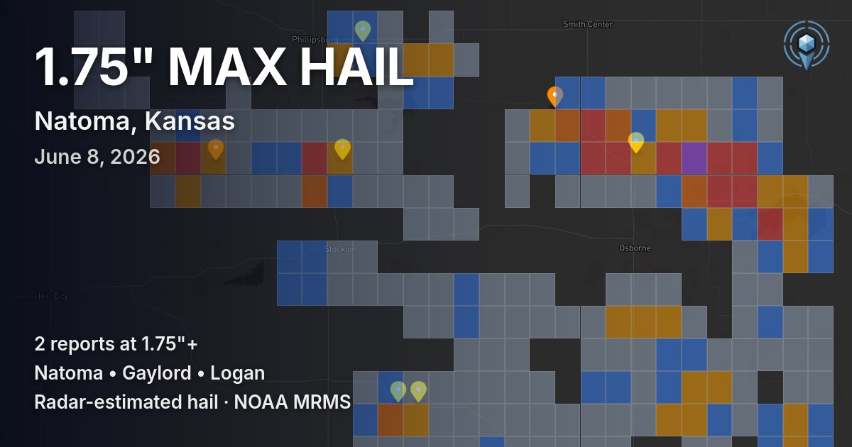Affected area preview for Natoma, KS