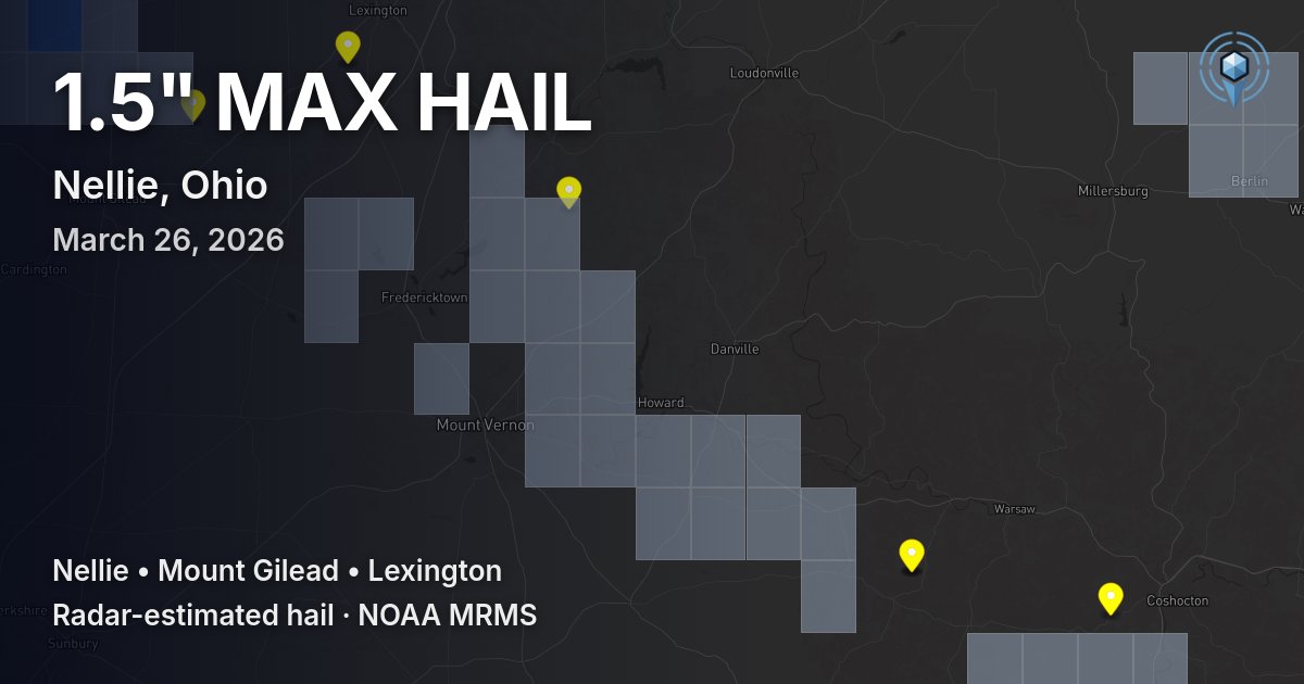 Affected area preview for Nellie, OH