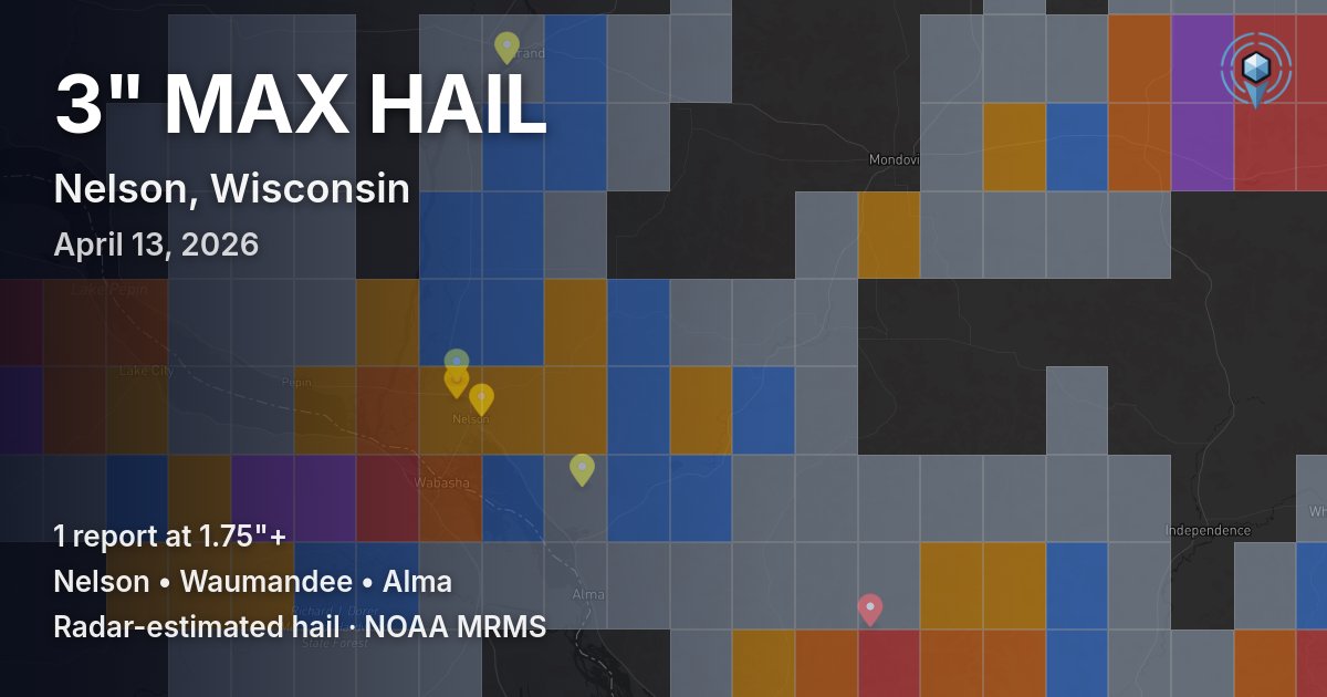 Affected area preview for Nelson, WI