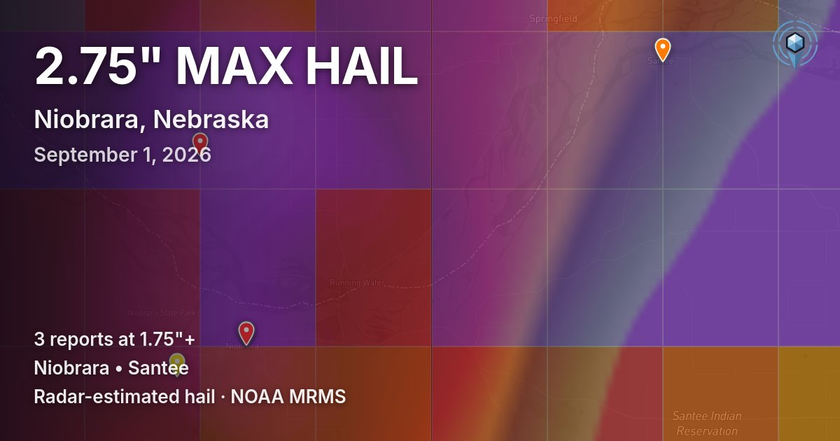 Affected area preview for Niobrara, NE