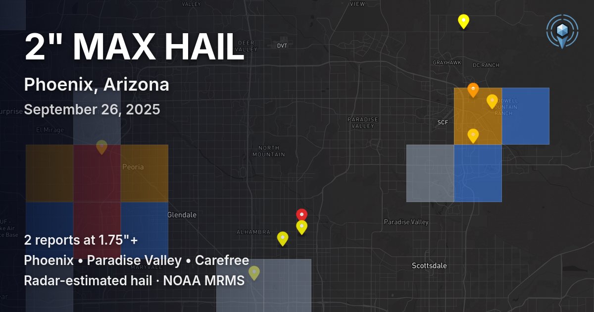 Affected area preview for Phoenix, AZ
