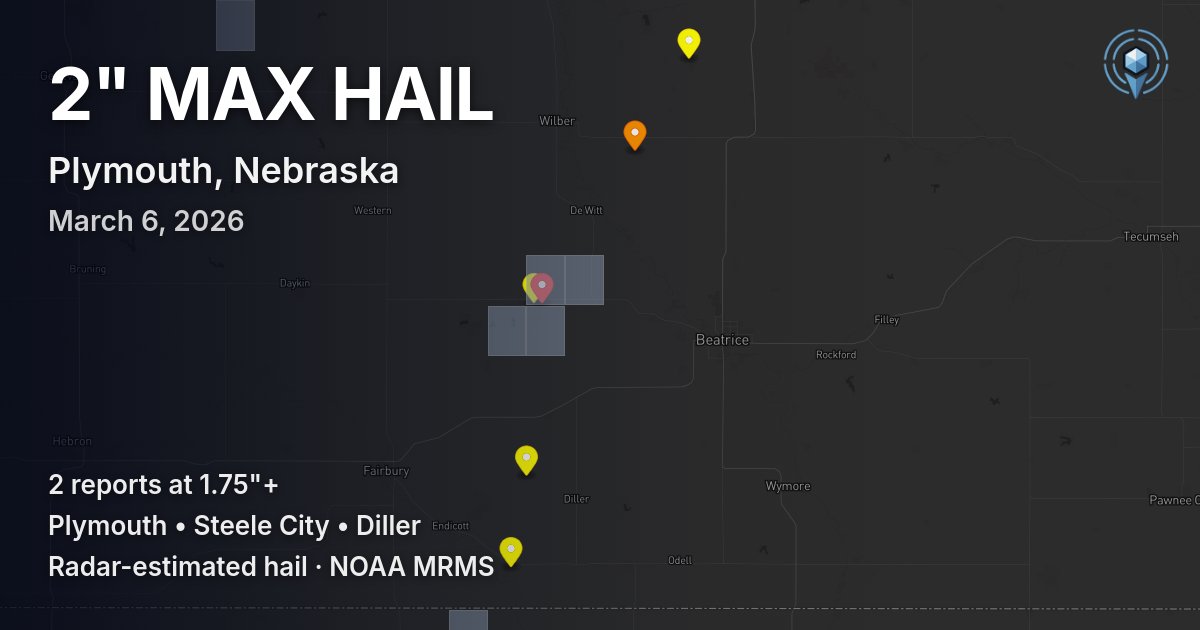 Affected area preview for Plymouth, NE