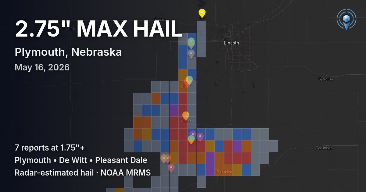 Affected area preview for Plymouth, NE