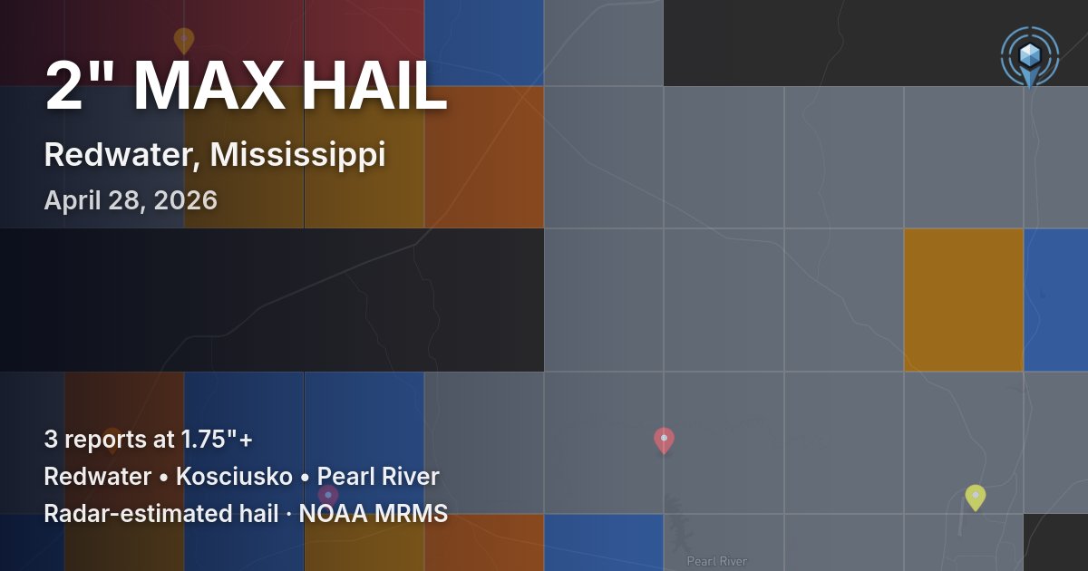 Affected area preview for Redwater, MS