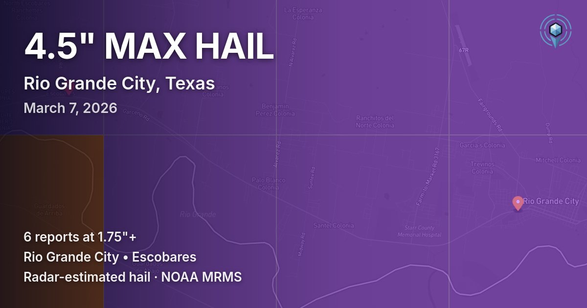 Affected area preview for Rio Grande City, TX