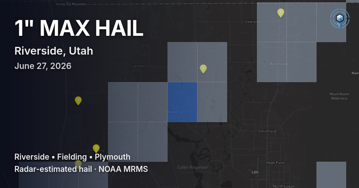 Affected area preview for Riverside, UT