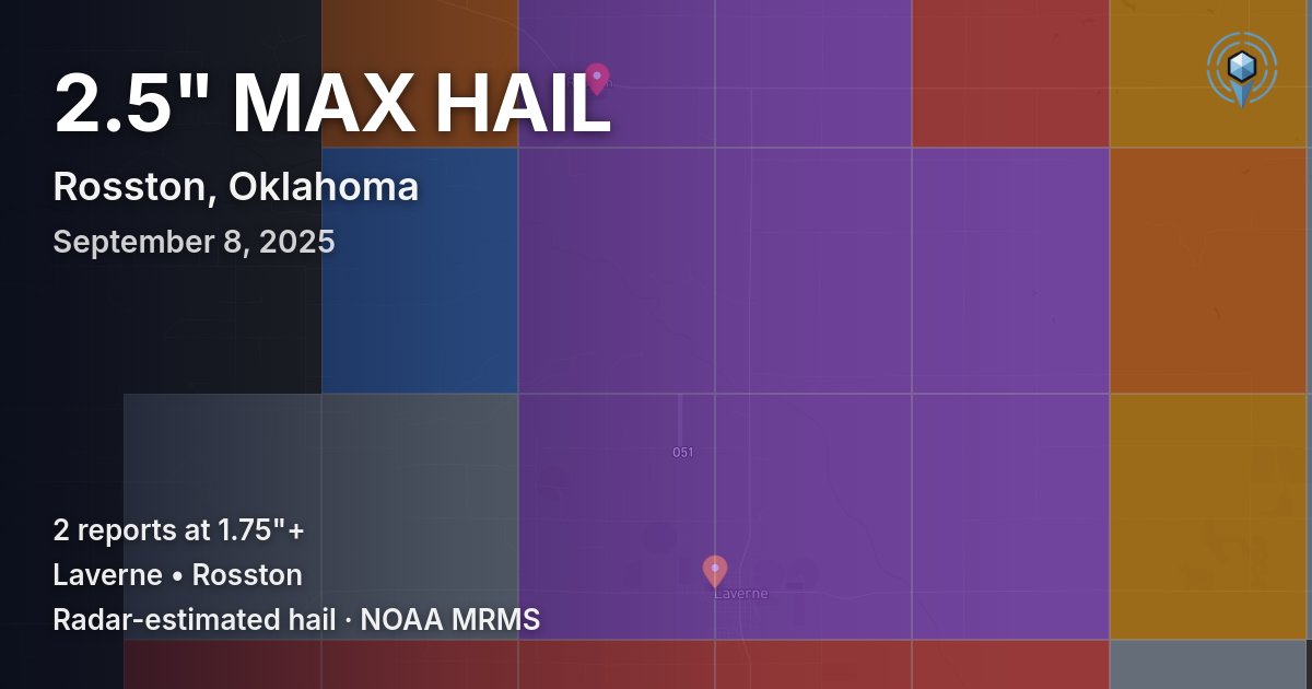 Affected area preview for Rosston, OK