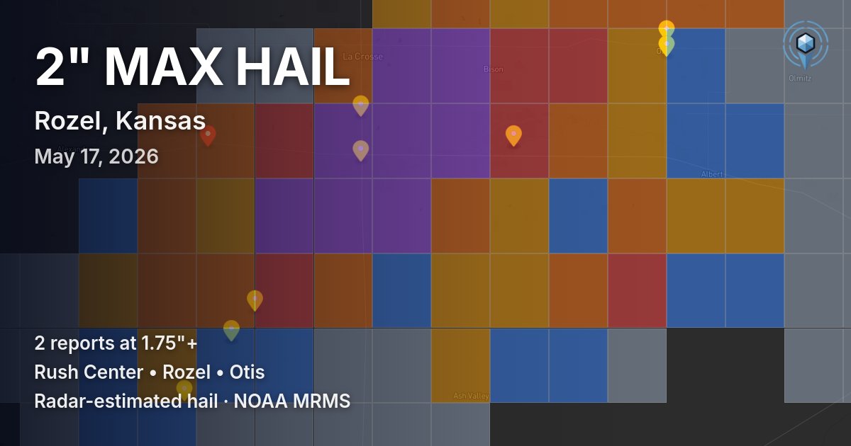 Affected area preview for Rozel, KS