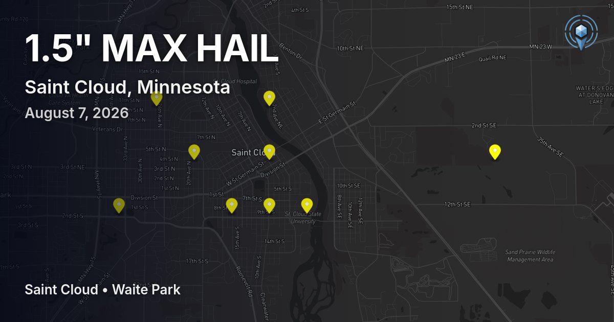 Affected area preview for Saint Cloud, MN