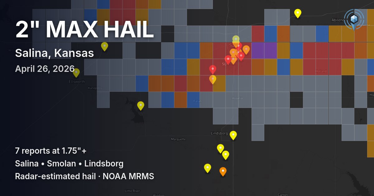 Affected area preview for Salina, KS