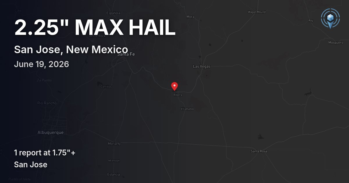 Affected area preview for San Jose, NM
