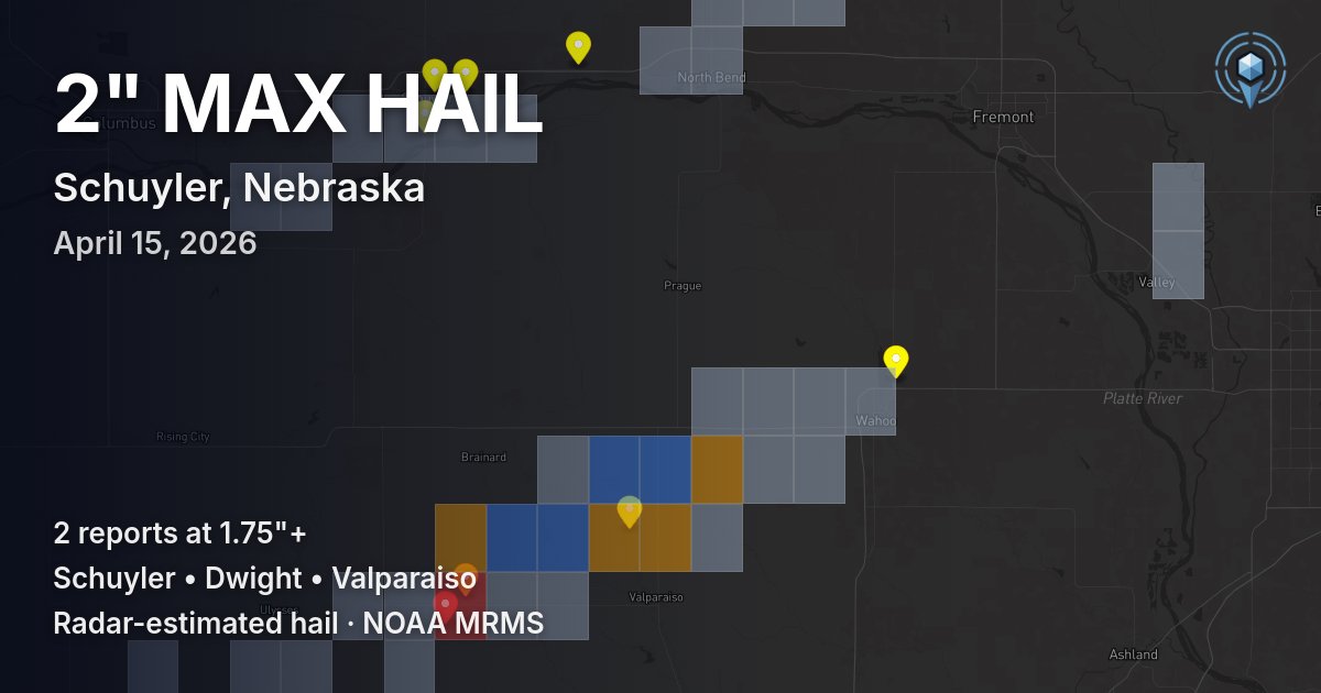 Affected area preview for Schuyler, NE