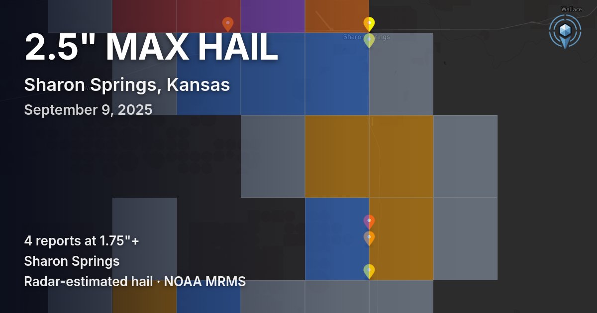 Affected area preview for Sharon Springs, KS