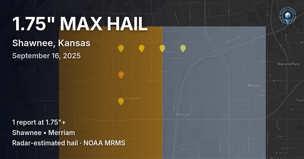 Affected area preview for Shawnee, KS