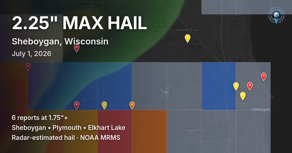 Affected area preview for Sheboygan, WI