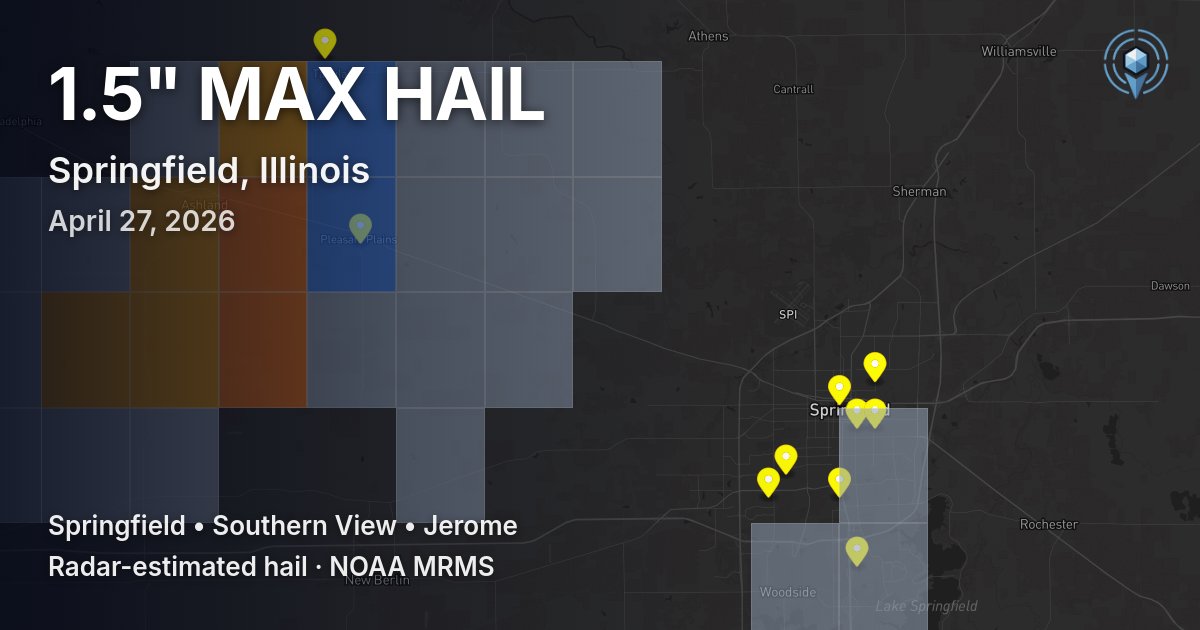 Affected area preview for Springfield, IL