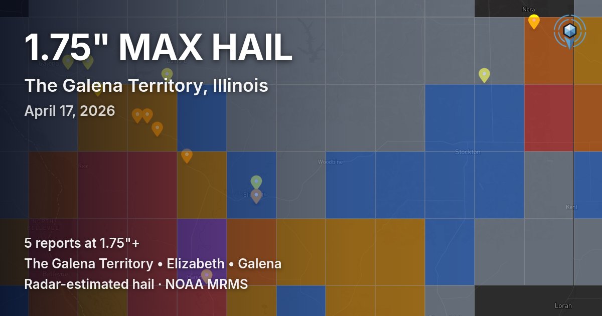 Affected area preview for The Galena Territory, IL