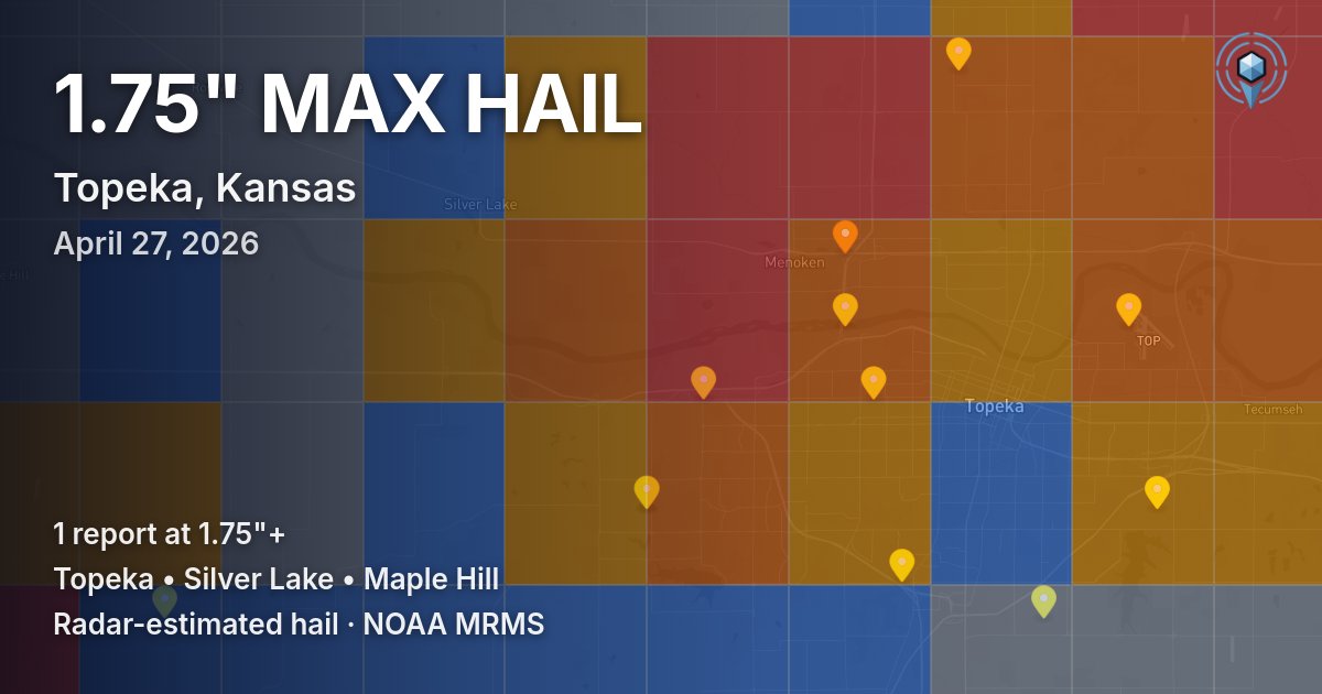Affected area preview for Topeka, KS