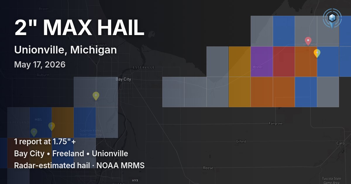 Affected area preview for Unionville, MI