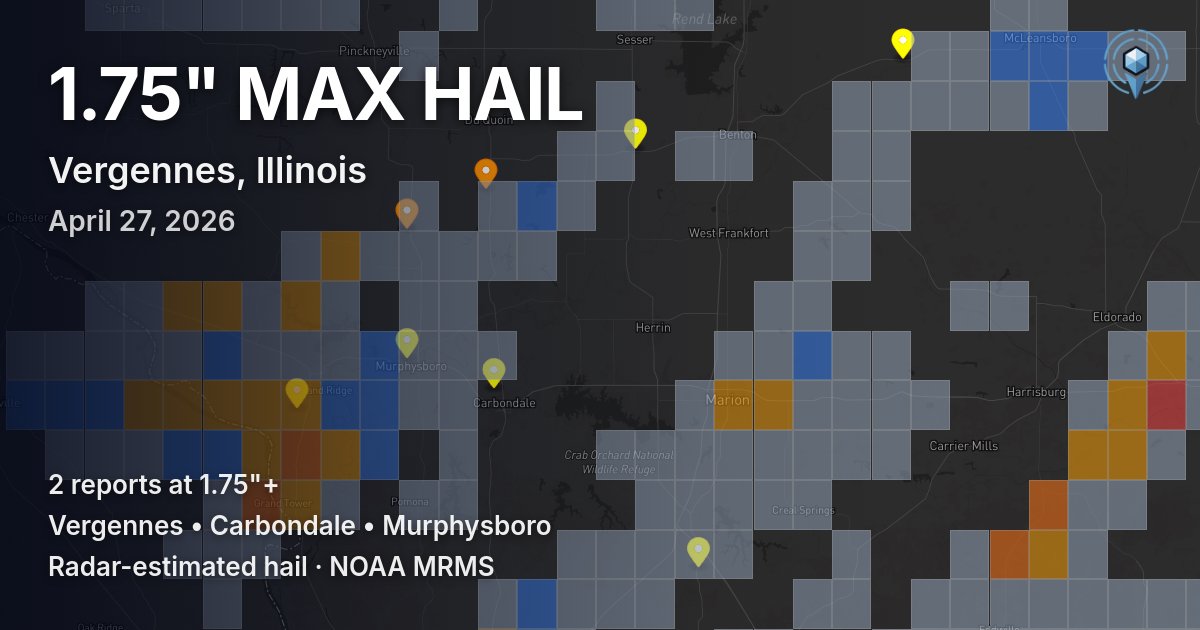 Affected area preview for Vergennes, IL