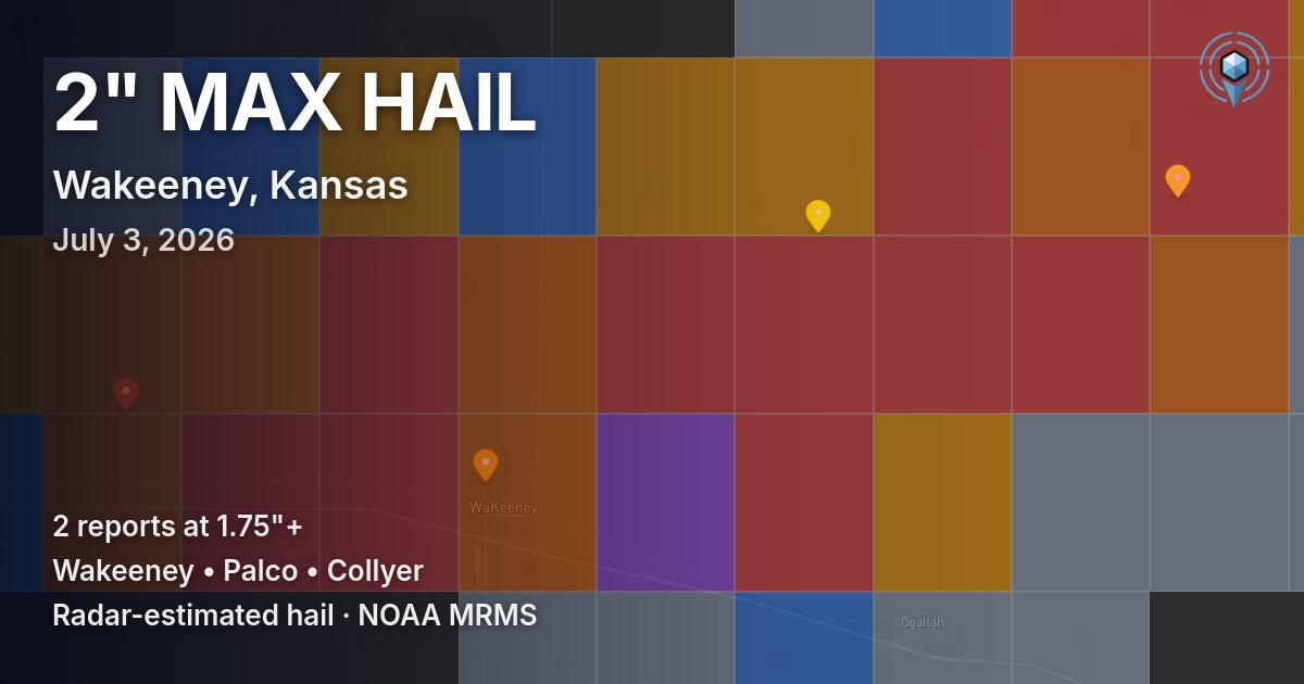 Affected area preview for Wakeeney, KS