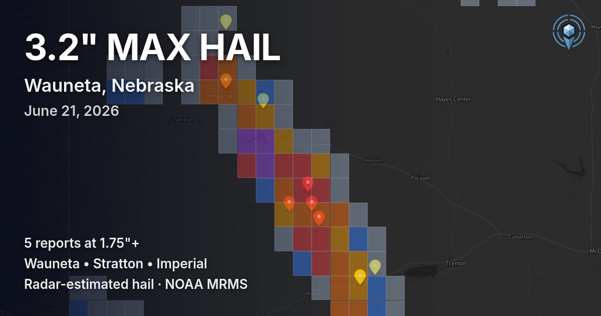 Affected area preview for Wauneta, NE