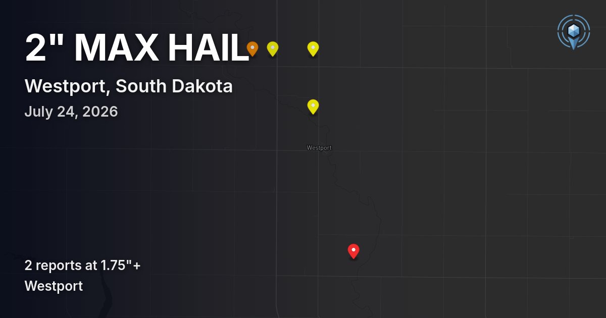 Affected area preview for Westport, SD