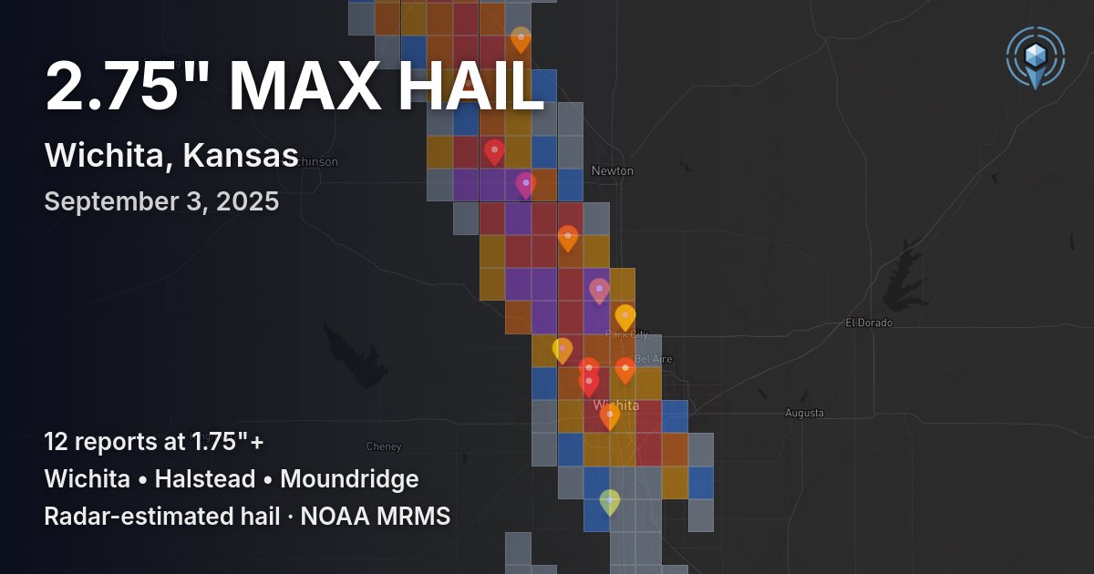 Affected area preview for Wichita, KS