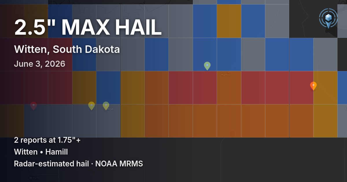 Affected area preview for Witten, SD